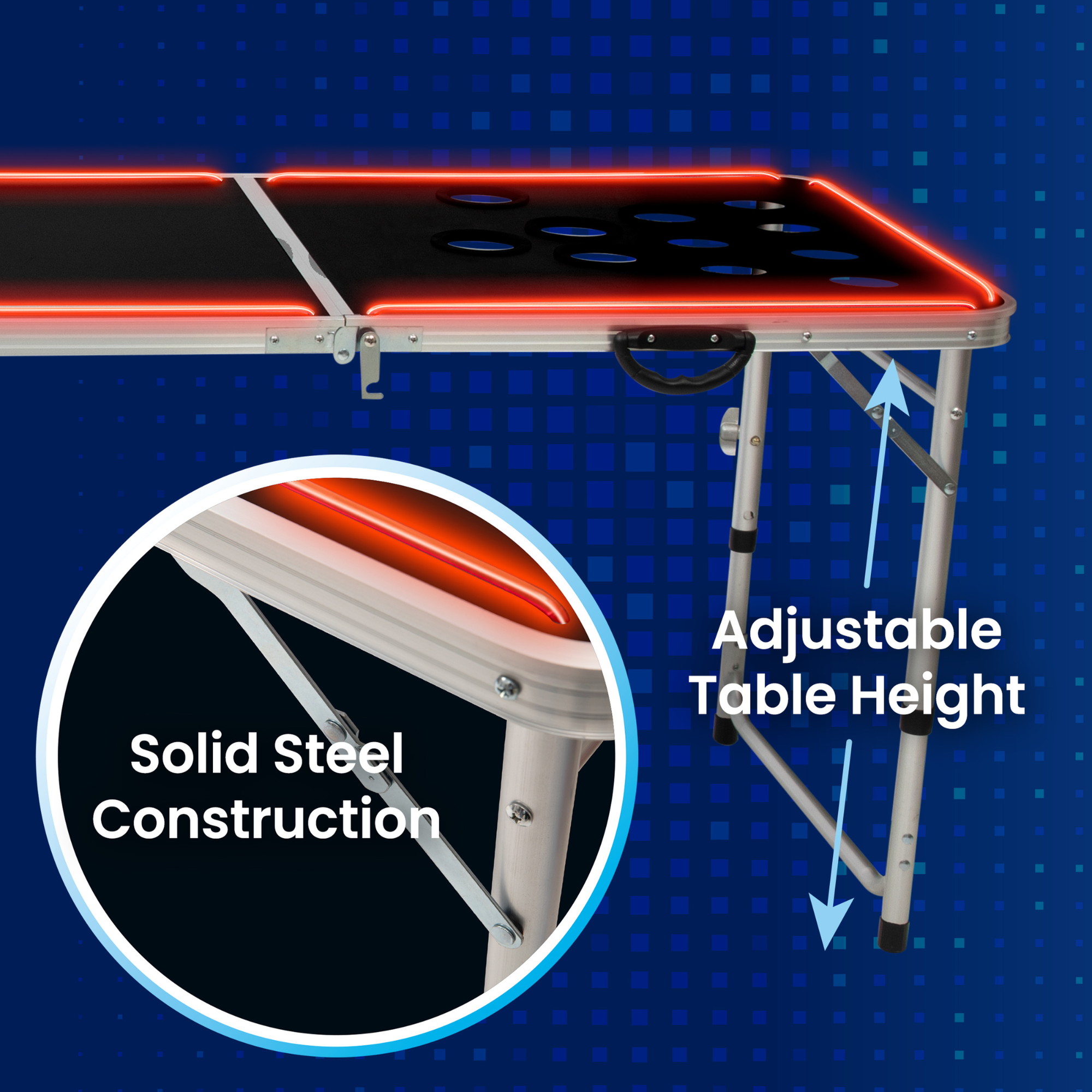 LED Portable Pong Table