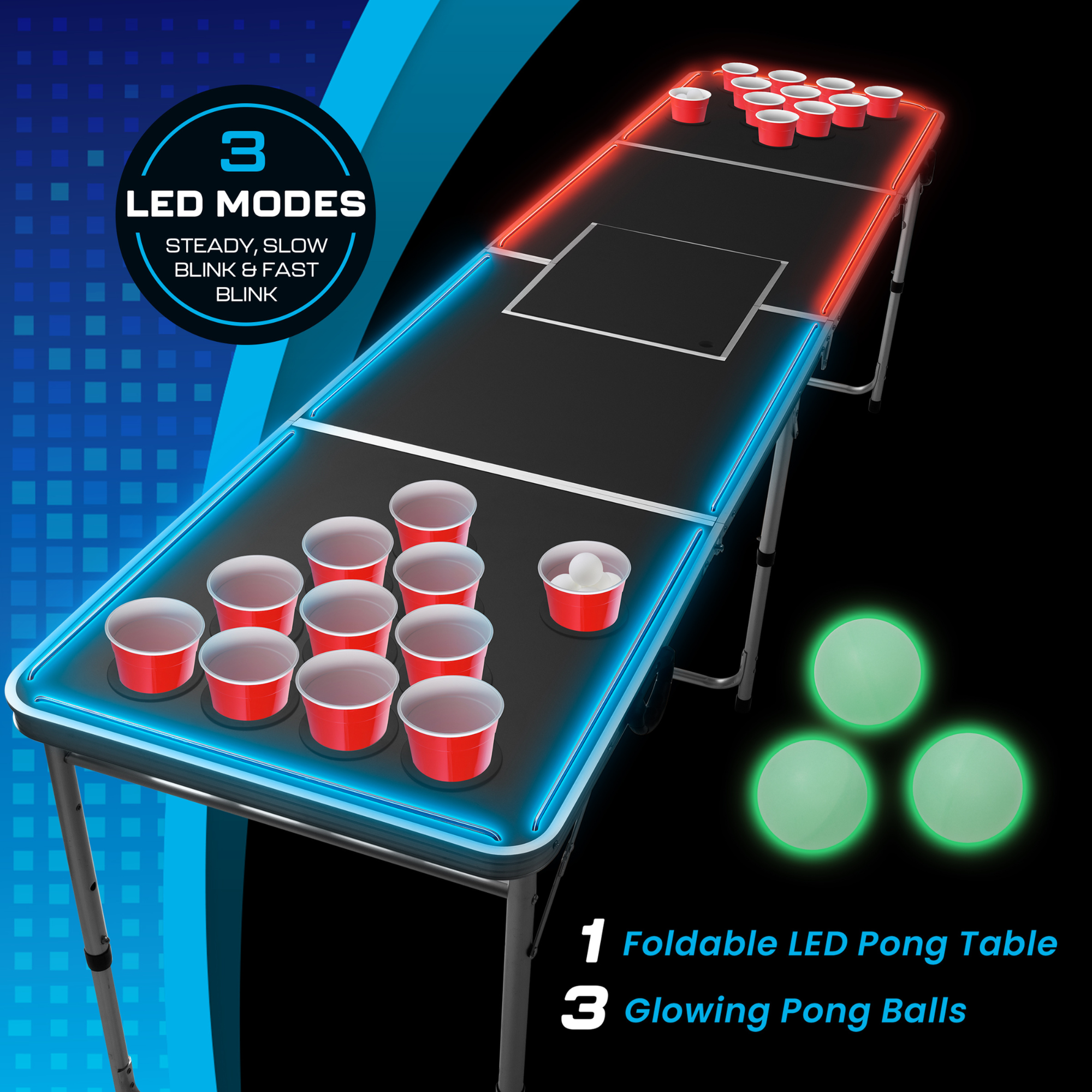 LED Portable Pong Table